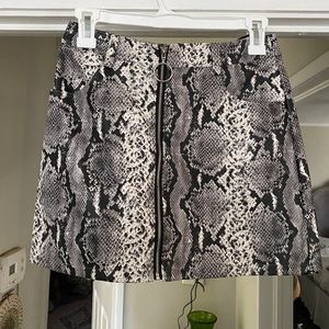My Kim snakeskin mini skirt